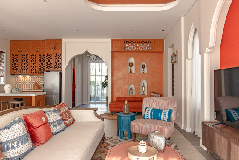 Không gian phòng khách Arabia Villa