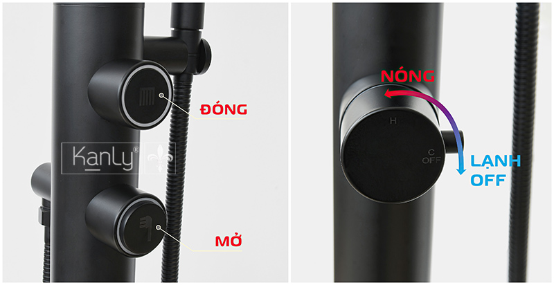 Sen tắm đứng ngoài trời chất liệu inox 316L KLS9016B