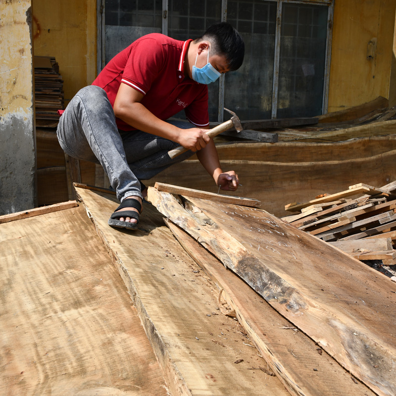 KanLy cung cấp gỗ cây tràm bông vàng loại lớn, làm mặt bàn độc đáo