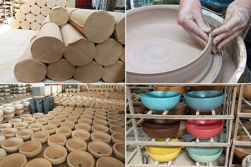 Công đoạn sản xuất lavabo gốm sứ bằng phương pháp thủ công