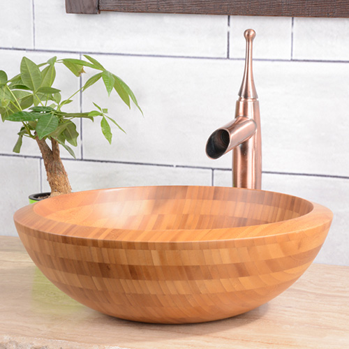lavabo bằng gỗ, bồn, chậu rửa mặt bằng gỗ tre
