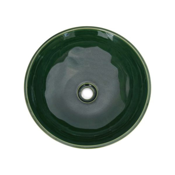 Lavabo gốm hoa văn bách hoa thủ công GV204 - Ảnh 3